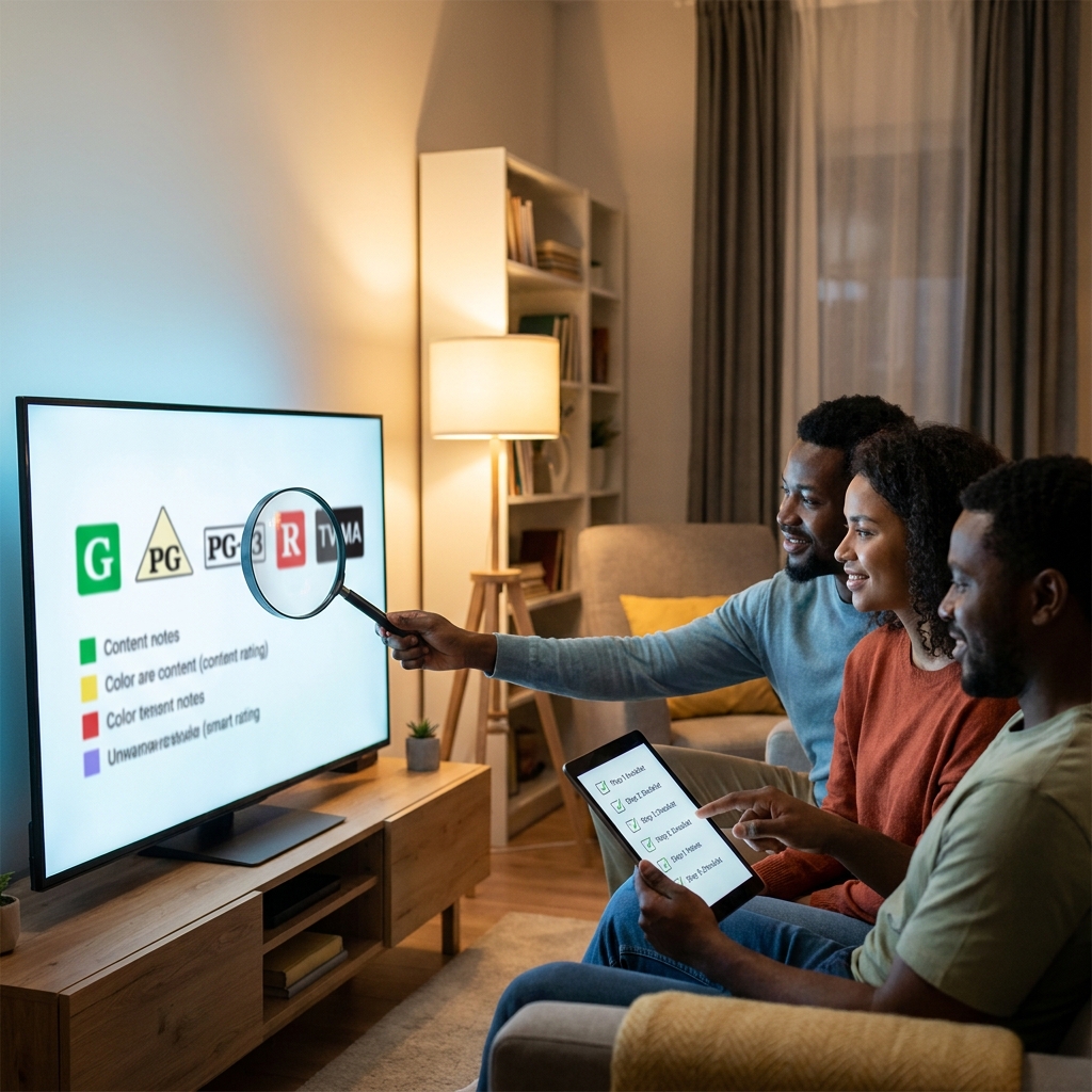 Ratings and content notes literacy for movies and TV