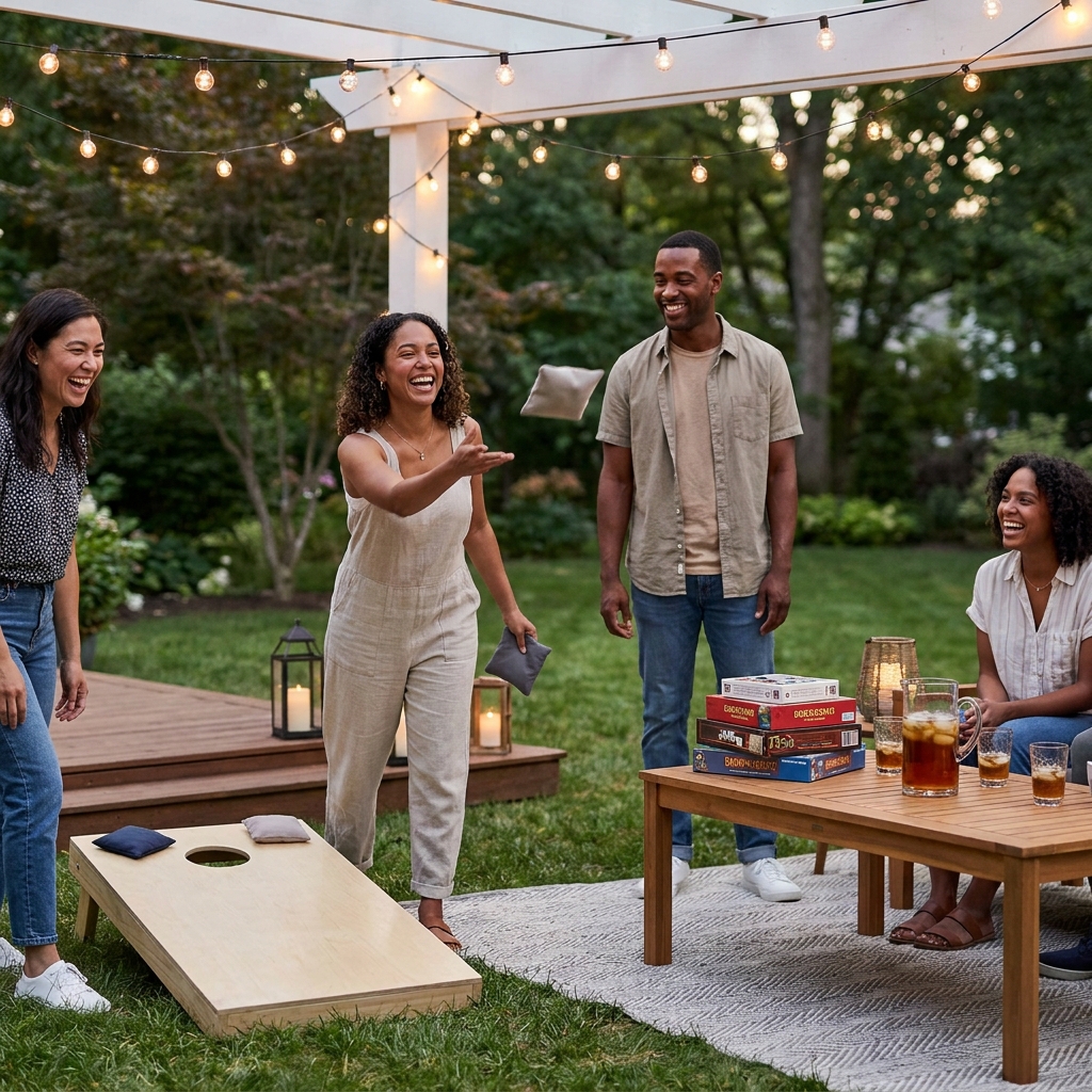 Outdoor game night and backyard entertainment (family-friendly)