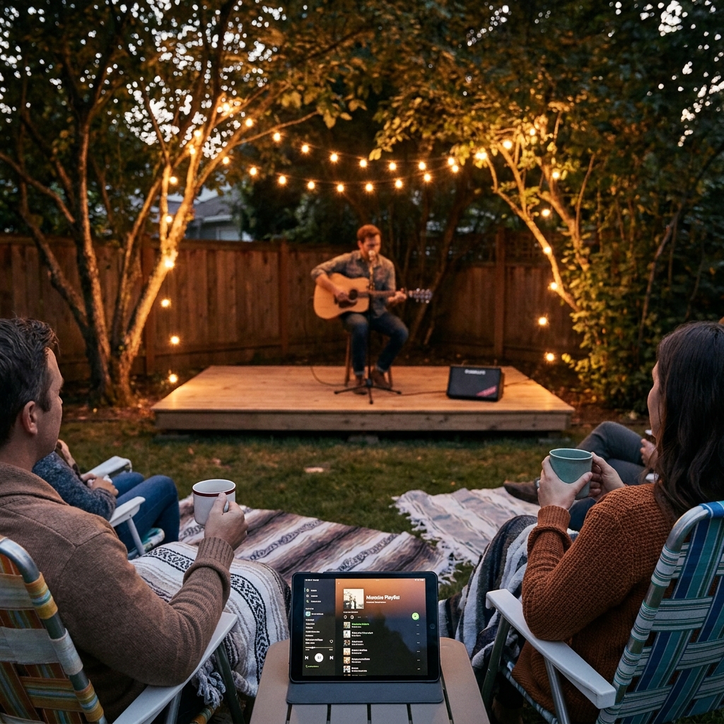 Outdoor summer music at home (playlist + ‘mini concert’ night)